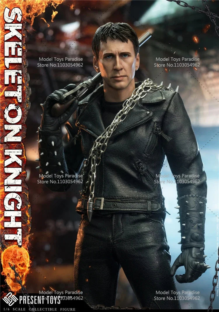 PRESENT TOYS PT-sp59 1/6 Collectible Men Soldier Ghost Rider Super Hero Skeleton Knight Full Set 12inch Action Figure Model Gift