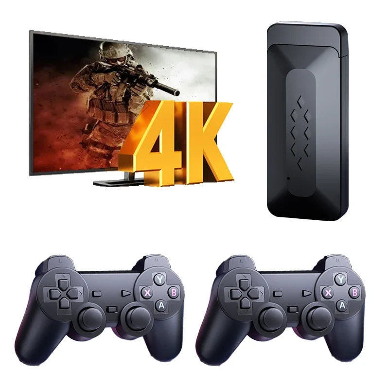 M33 4K HD TV Game Player Joystick Video Game Console With Two Wireless Controllers