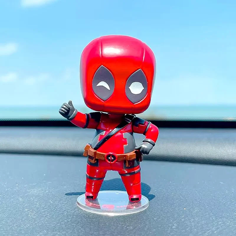 The Avengers Captain Q Edition Figure America Winter Soldier Spiderman Figure Handmade Desktop Ornament Creative Collectible Toy