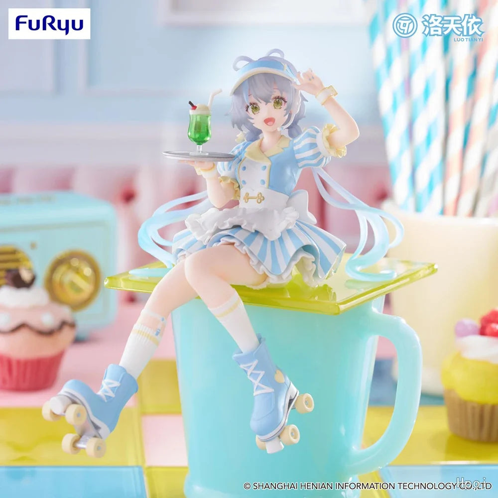 100% Original FuRyu Noodle Stopper Figure Vsinger Luo Tianyi Waitress Ver. Anime Figure Model Toys Collection Series
