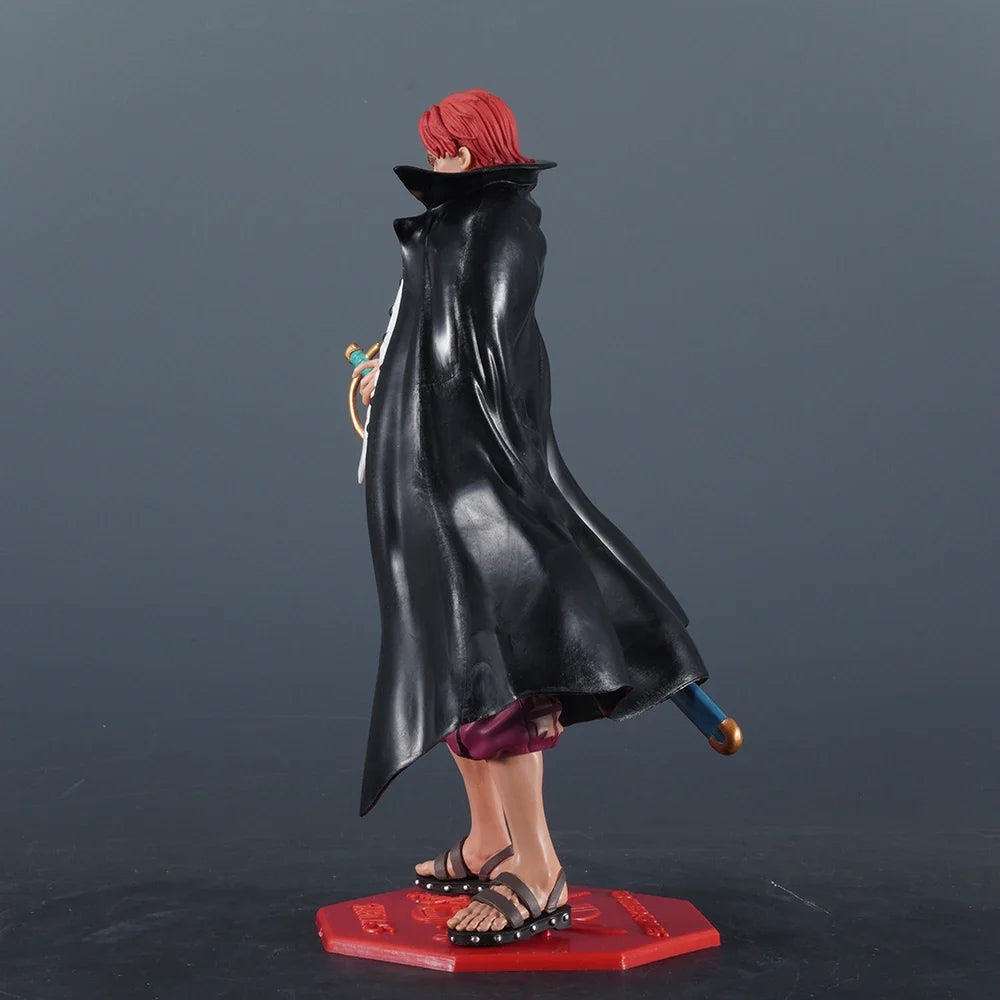 24.5cm Anime Figure One Piece Figure Shanks Figure Luffy PVC Statue Collectible Model Toys Gifts