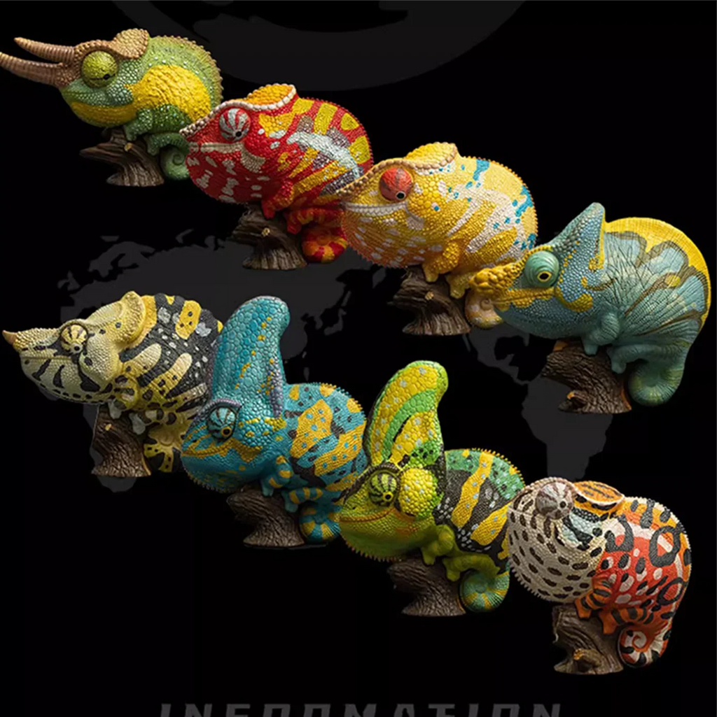 Animal Planet ANIMAL HEAVEENLY BODY No. 15 Chamaeleo jocksoni Lizard Figure Model Toys Collection Scene Ornament Gift