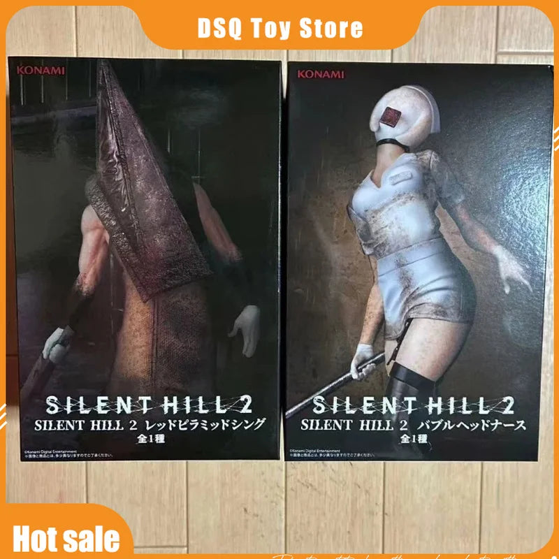 New Products In Stock Japanese Authentic Konami Silent Hill Bubble Head Nurse Red Pyramid Scenery Figure Toy Holiday Gift