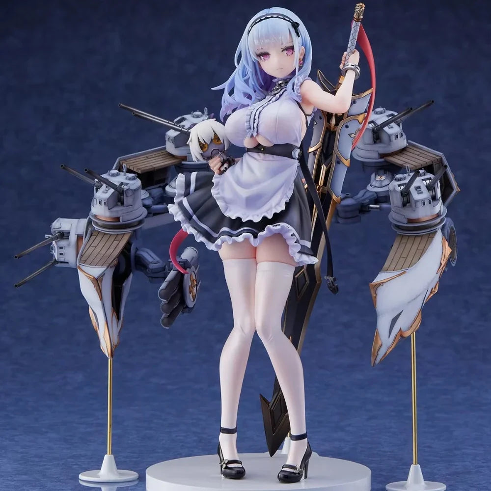 23CM Anime Gam Azur Lane Dido Figure 1/7 Heavy Armor Ver Maid Dress Up Stand Model Toy Doll Action Figure PVC