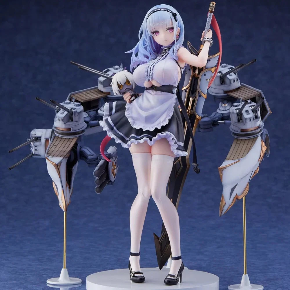23CM Anime Gam Azur Lane Dido Figure 1/7 Heavy Armor Ver Maid Dress Up Stand Model Toy Doll Action Figure PVC