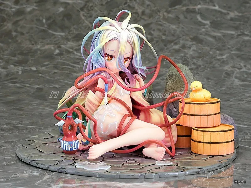 In Stock Original Phat!  NO GAME NO LIFE Shiro Hot Spring Edition Anime Figures Models Collection Toys Gifts