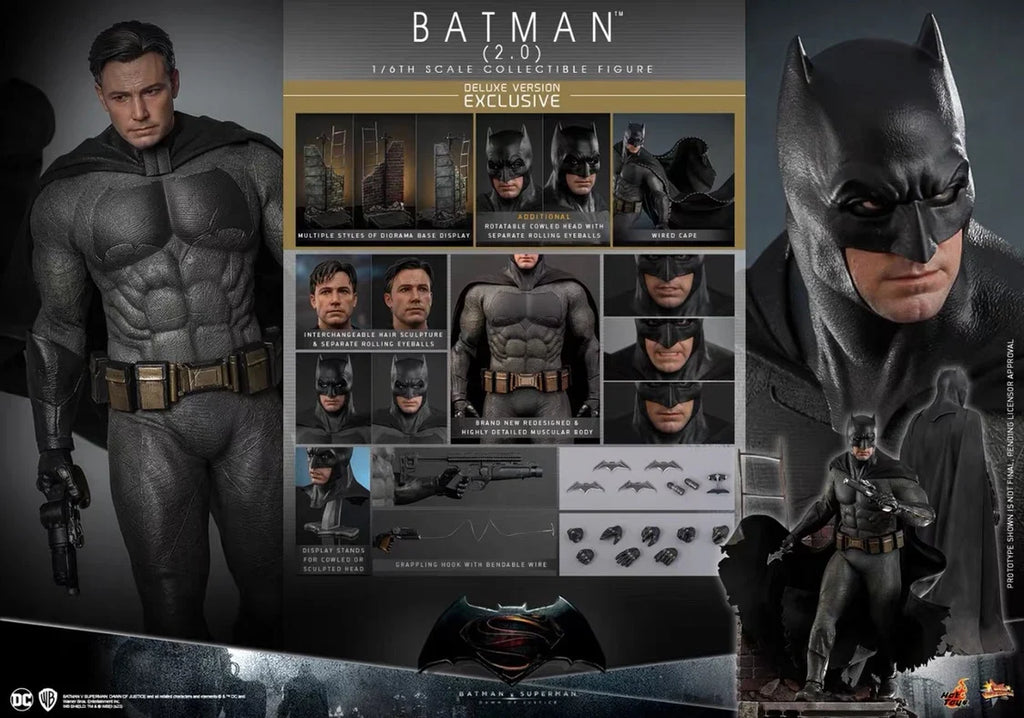 Original In Stock 1/6 Hot Toys Mms732 Mms731 Batman V Super Man Dawn Of Justice Batman 2.0 Deluxe Version Action Figures Model