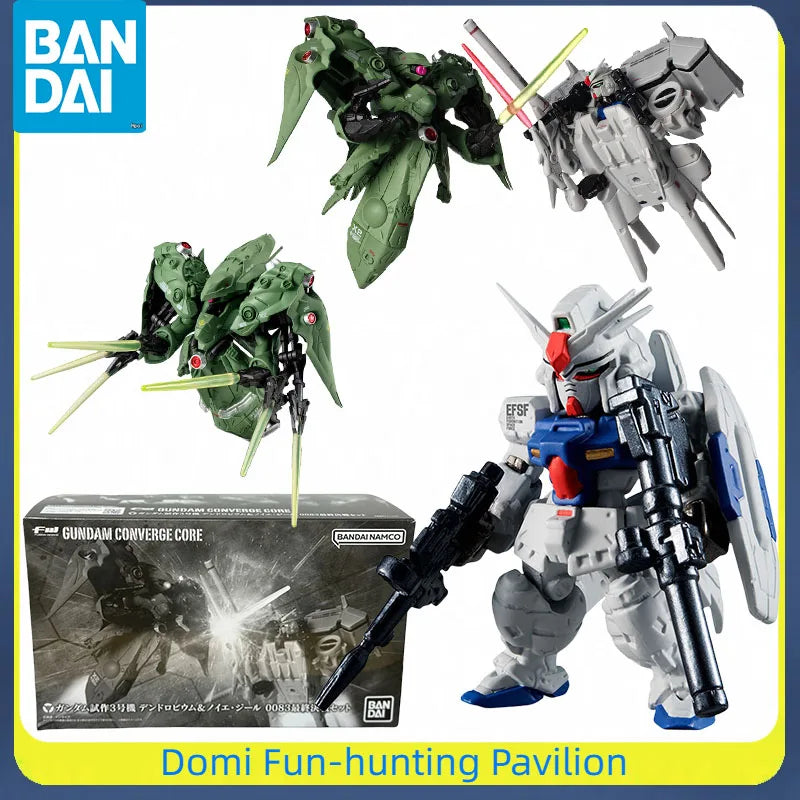Bandai Original FW Gundam Converge Core Anime Figure AMX-002 Neue Ziel＆GP03D Gashapon Shokugan Collectible Toys Gift For Kids
