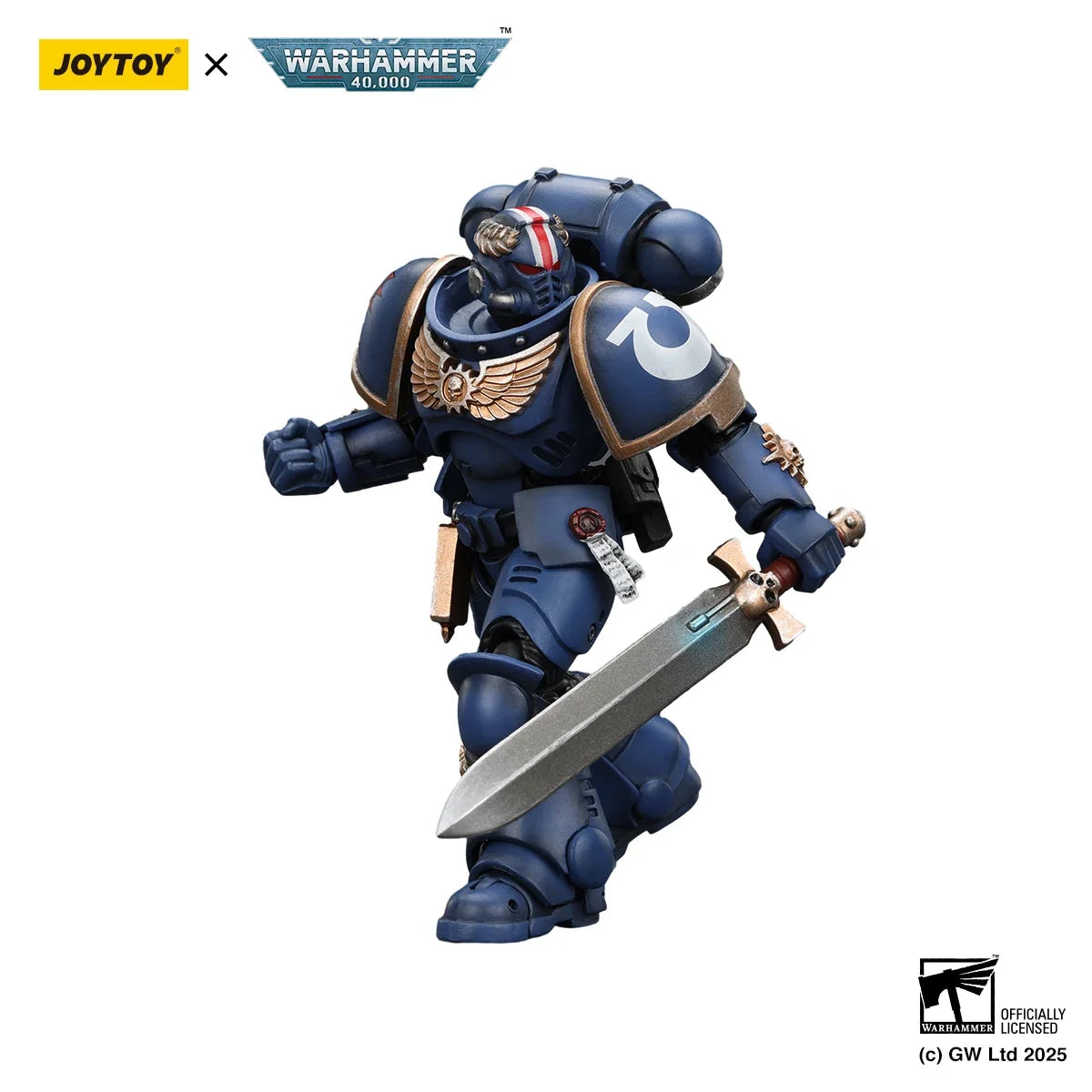JOYTOY 1/18 Action Figure Warhammer 40K Ultramarines Primaris Lieutenant Argarant 3.0 Collection Model JT4065