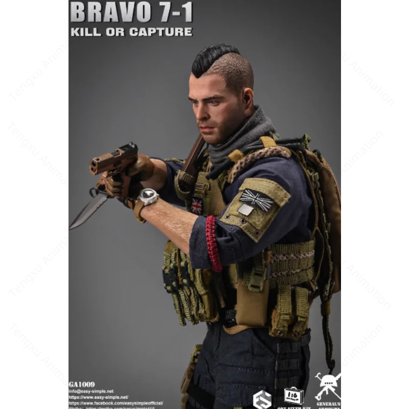 Spot Goods Esay&Simple ES GA1009 1/6 Men Soldier General's Armoury GA1009 BRAVO 7-1 KILL OR CAPTURE 12inch Action Figure Model