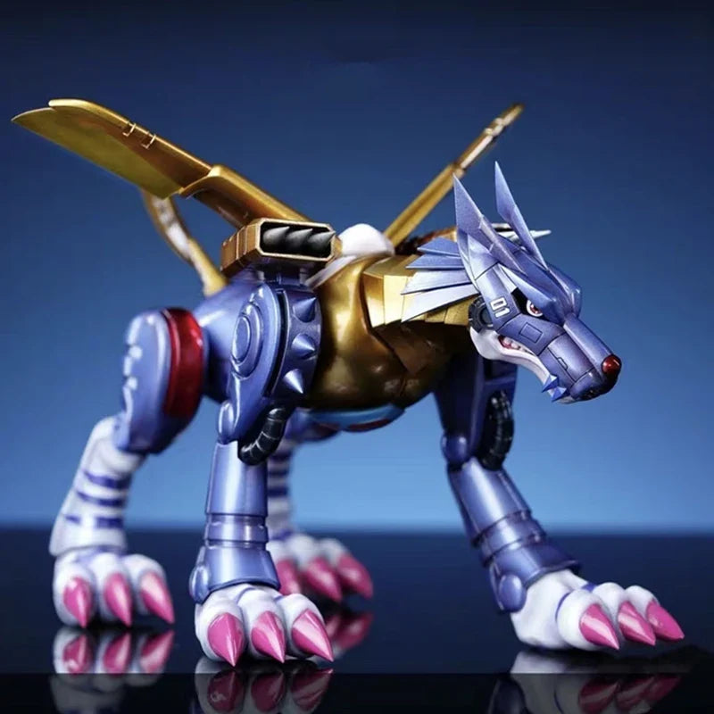 In Stock 9cm/3.54in Anime Digimon Adventure Figure Metal Garurumon Action Figures Pvc Collection Model Toys for Children Gifts