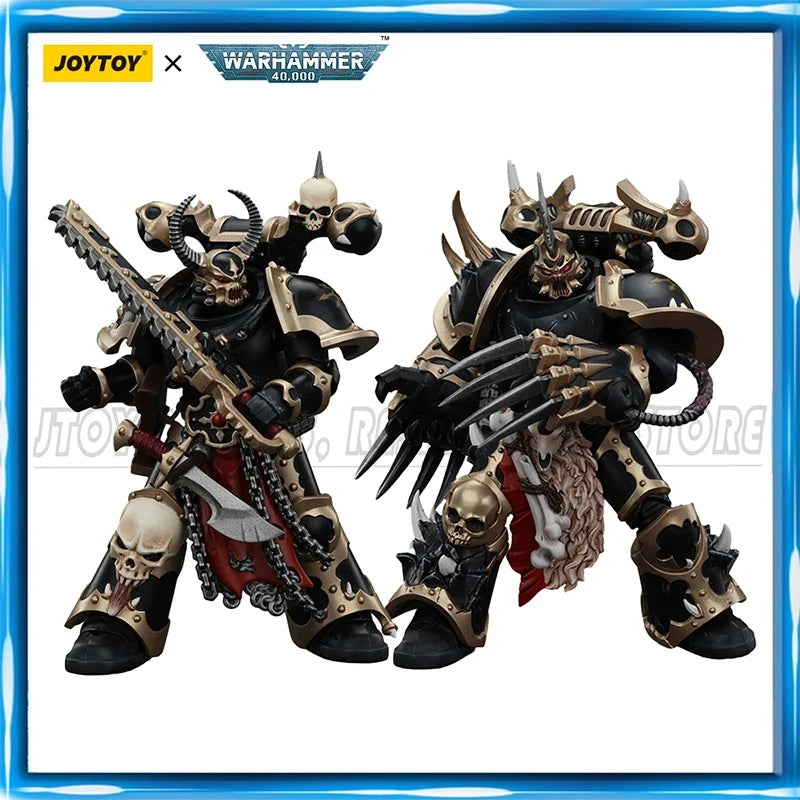 JOYTOY 1/18 Action Figure Warhammer 40K Chaos Space Marines Black Legion Chosen Champion Figures Toys Model