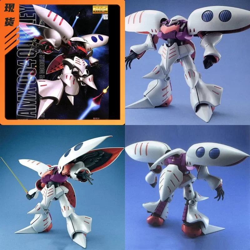 In Stock Original Bandai Gundam Mg 1/100 White Qubeley Amx-004 Haman Assembly Model Collectible Action Figure Model Toys Gifts