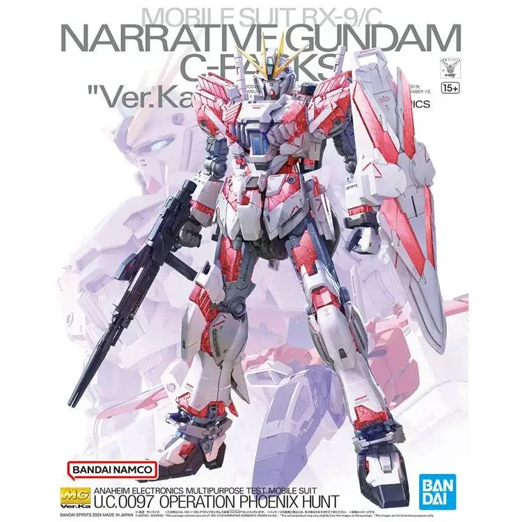 In Stock Bandai MG 1/100 Narrative NARRATIVE GUNDAM NT C Equipment Ver.Ka Action Figure Boys Toy Mecha Model Gift Assembly