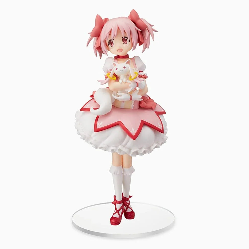 Anime Girl Figure kaname madoka figurine Kyuubey Cute magic girl action figure Model Doll Toy Loli Figurine Collect Ornament