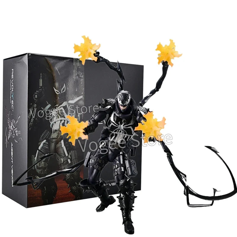 AMAZING YAMAGUCHI Agent Venom KAIYODO Eugene Thompson Symbiote Deadpool Comics Action Figure Model Movie Toys For Kids Doll Gift