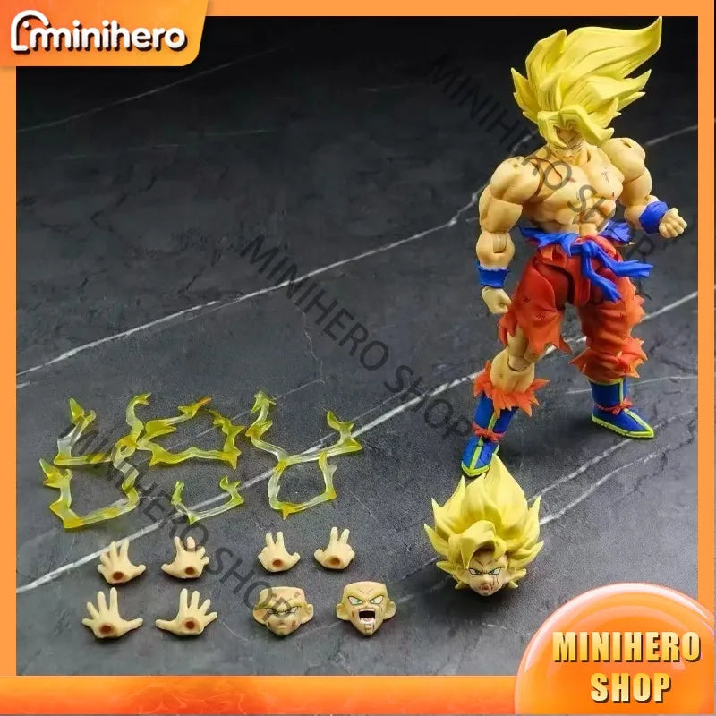 In Stock  100% Original  N&T Studio N&T01A 01B Dragon Ball SHF Super Saiyan Son Goku Battle Damaged 3.0 Action Figure