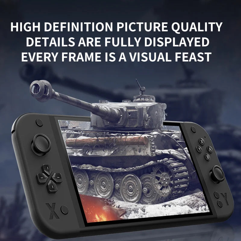 G90 PSP 7-inch 64GB 4000mAh Portable Arcade Gaming Console, Compatible with PSP/PS1 Retro TV Game Controllers, Gift for Boys