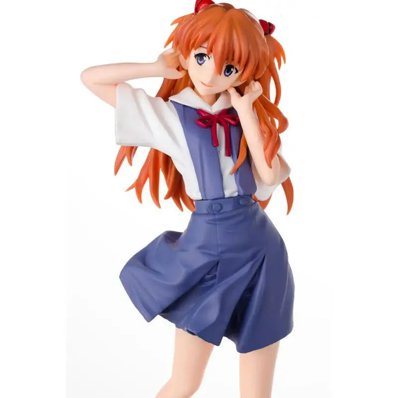 Genuine Original Sega Neon Genesis Evangelion Xstellar Soryu Asuka Langrey Uniform Ver Anime Figure Model Desktop Ornament Gift