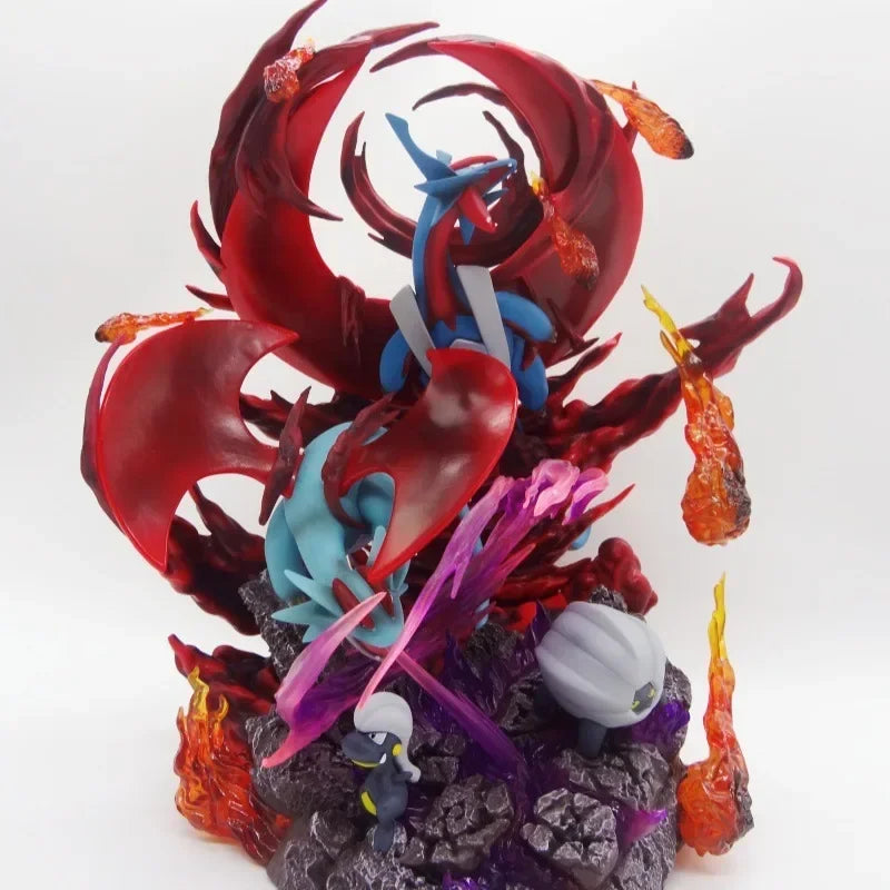 36cm Pokemon Anime Figure Salamence Bloodwing Evolutionary Scenario Luminous Model Decoration Collection Birthday Gift Toys Kids