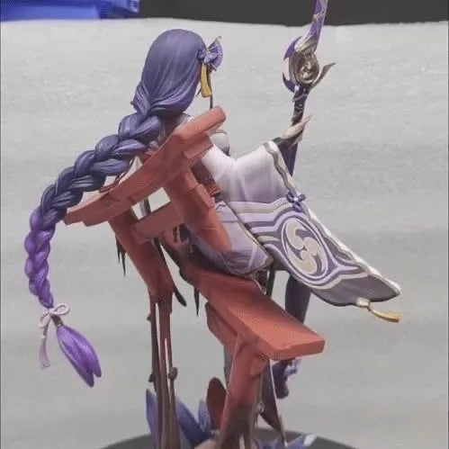 Game Genshin Impact Figure Raiden Shogun Figures Sexy Girl Beelzebul Figurine Pvc Sitting Posture Collection Statue Toys Gift