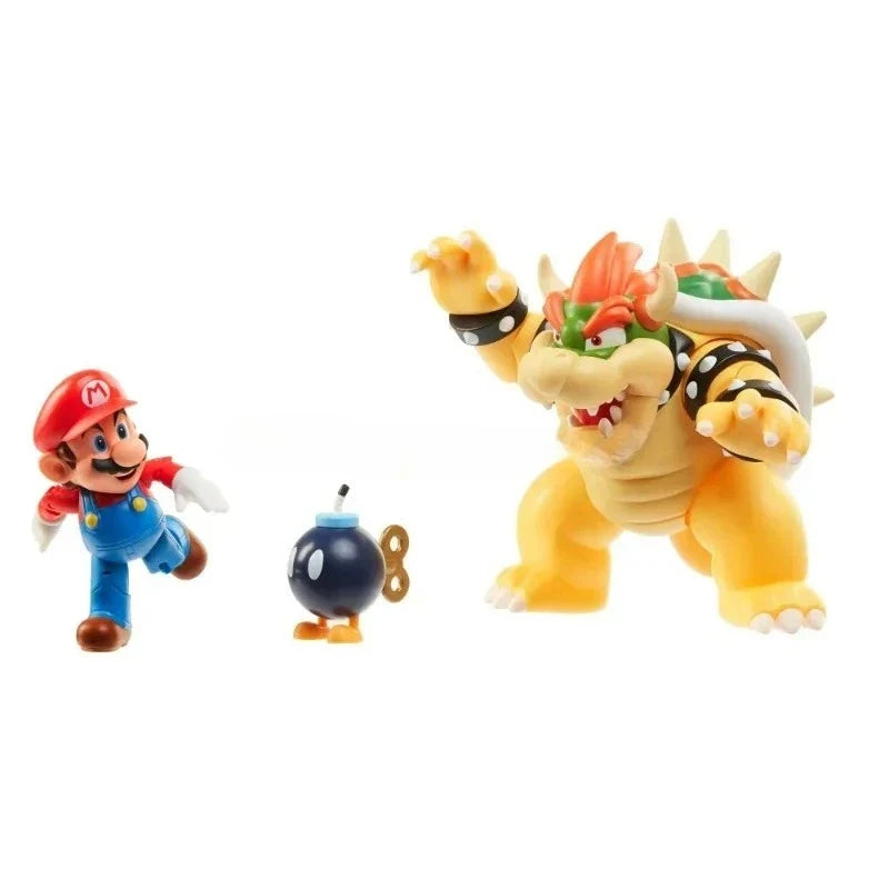 Jakks Original Super Mario Flash Game Anime Figure Model Lava Battle Bowser Bomber Suit Figure Model Collection Toy Gift
