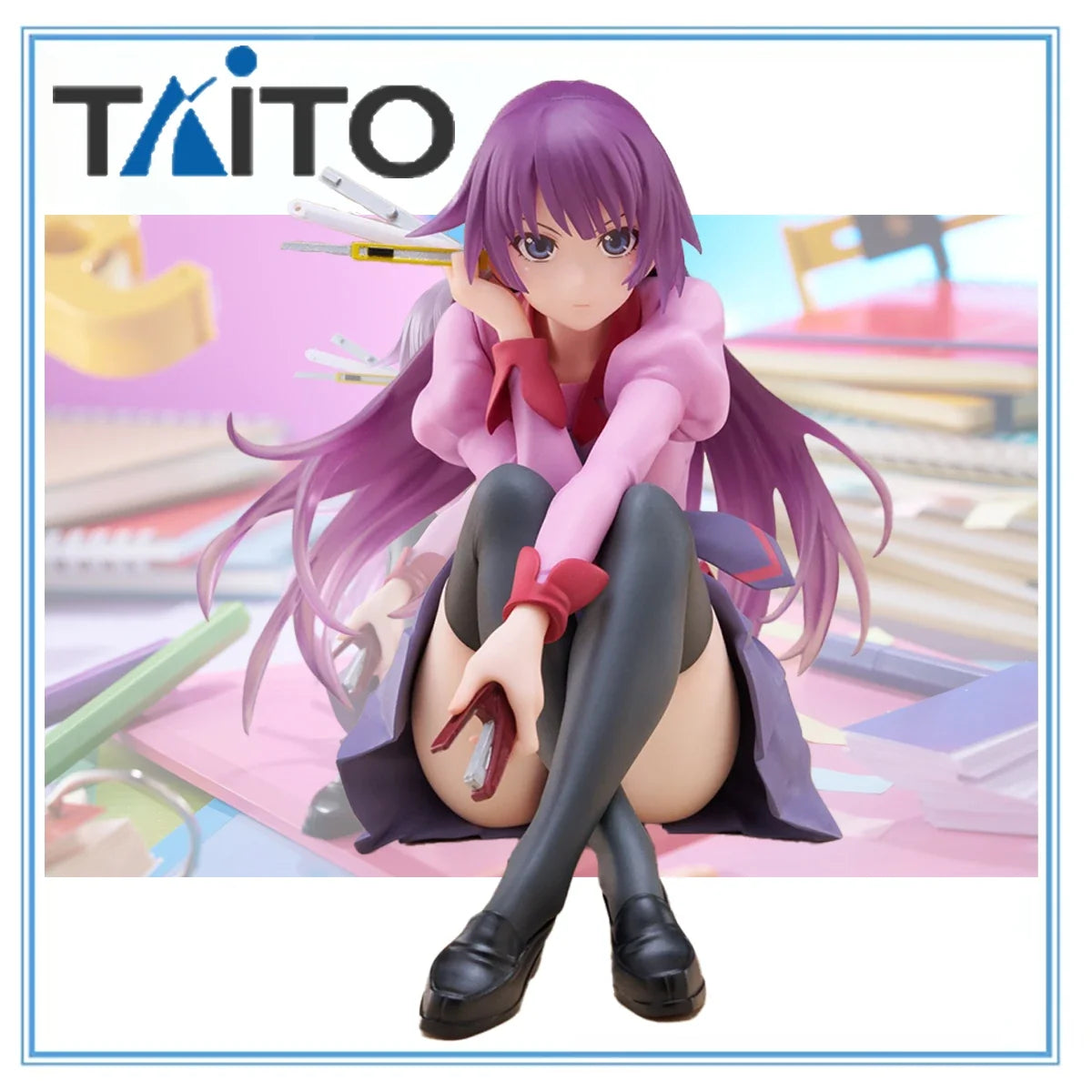 In Stock Original TAiTO Prepainted Desktop Cute Monogatari Series Senjougahara Hitagi Anime Figure Garage Kit Collection Series