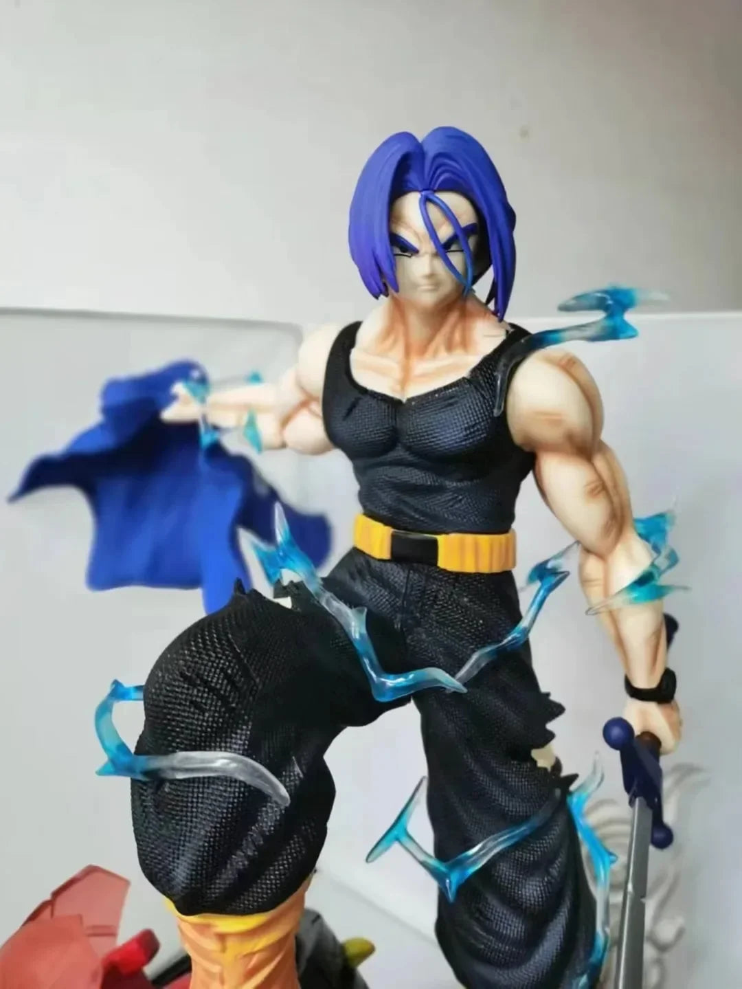 48cm Dragon Ball Figure Time Machine Future Trunks Three Heads Replaceable Extremely Large Anime Model Desktop Ornaments Toys