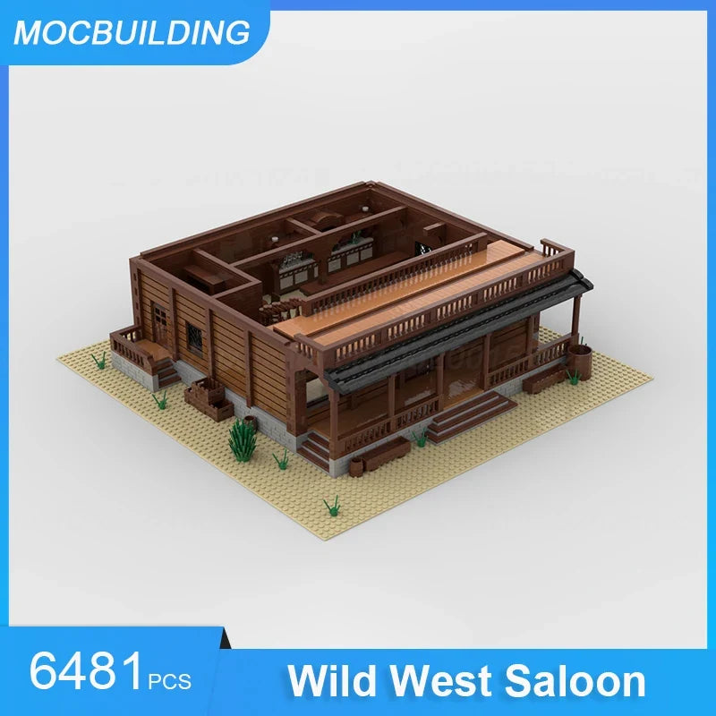 MOC Building Blocks Wild West Saloon Model DIY Assemble Bricks Architecture Educational Creative Collection Toys Gifts 6481PCS