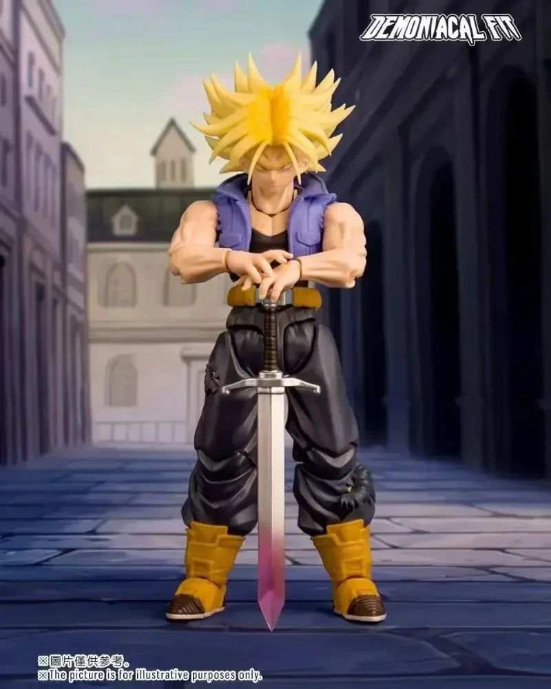 New Dragon Ball Z Demoniacal Fit SHF Super Saiyan Trunks Son of Tomorrow Anime Action Figure Collectible Model Figurine Toy Gift