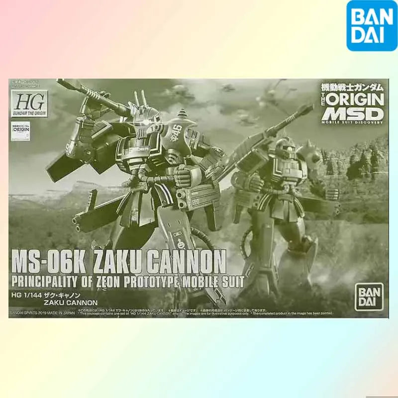 IN STOCK Bandai Original GUNDAM HG Series MS-06K ZAKU GANNON Anime Action Figure Assembly Model Toys Collectible Model