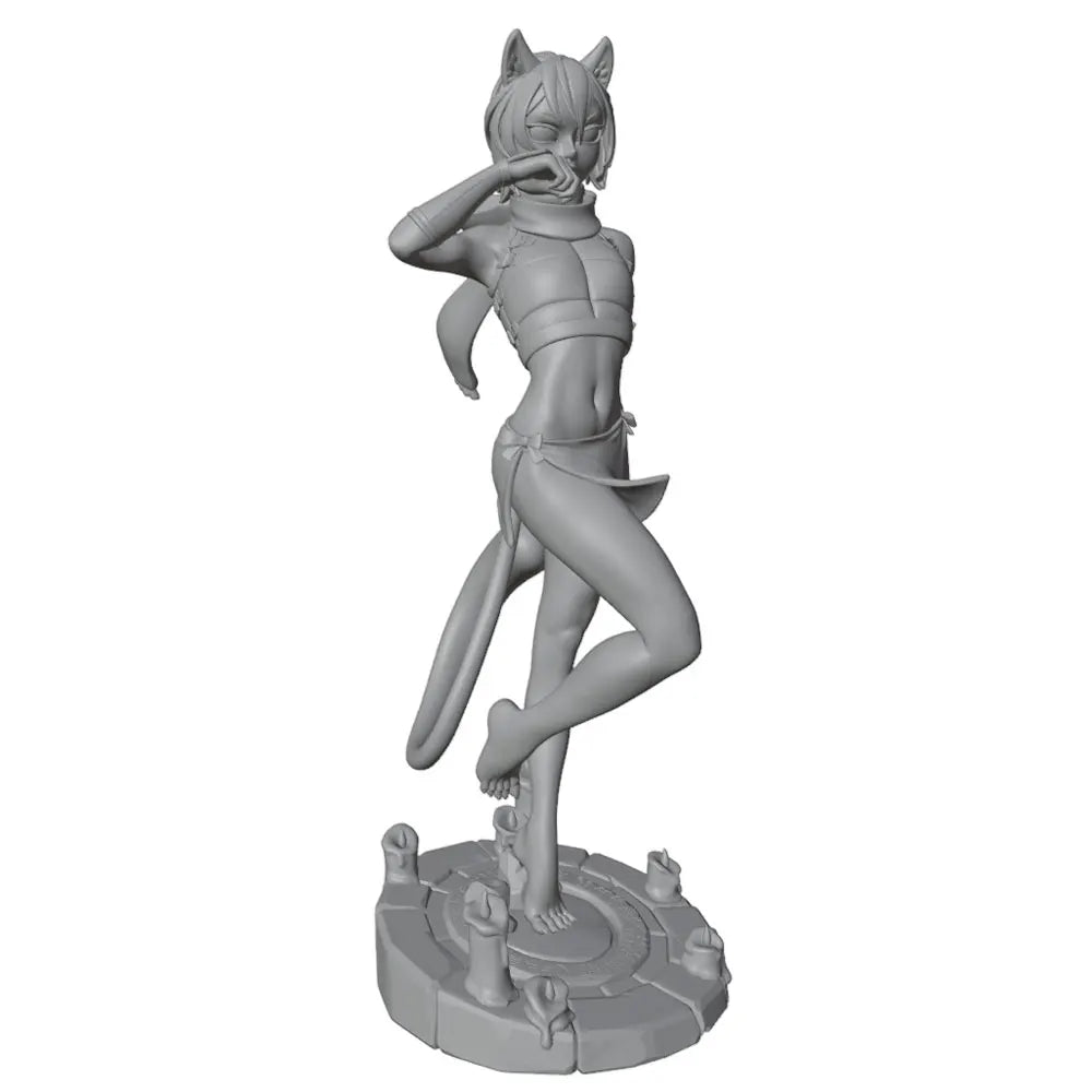 1/24 Female 	Warrior Resin Model Kits GK Miniature 3D Printed Gray Model Figurine DIY Doll Collection Unassembled And Unpainted