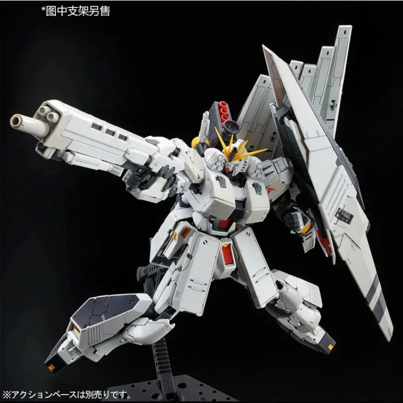In StockGenuine Bandai  RG RX-93 V GUNDAM HWS Anime Action Figure Robot Periphery Collectible Assembly Model Toys Ornaments Gift
