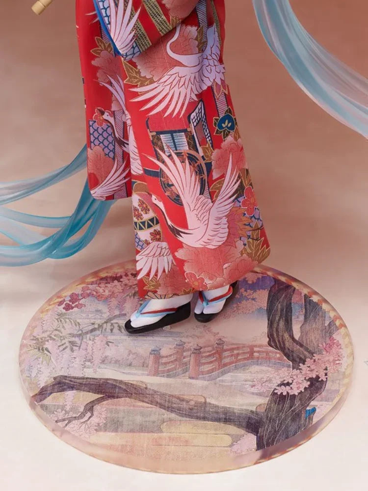 Hatsune Miku Family Anime Girl Figures Multi Color Bathrobe Kimono Action Figures Car Decoration Figurines Model Kids Toys Gift