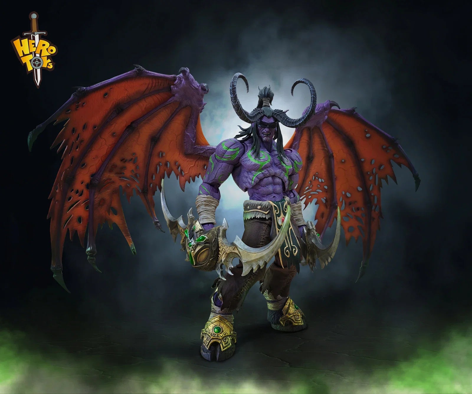 HERO TOYS 1/10 Scale Male Soldier Demon Hunter Illidan Full Set About 24Cm Action Figure Collectible Model Toys Doll Gifts