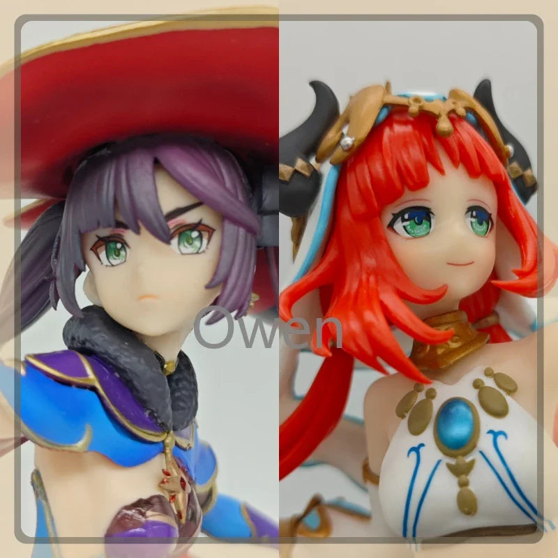 Mobile Game Anime Genshin Impact Astrologist Mona Megistus Figures Sexy Nilou Action Figures 23cm PVC Collection Birthday Toys