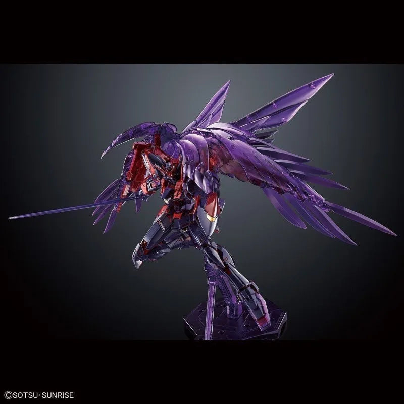 BANDAI MG 1/100 Wing Gundam Zero EW Action Figures Cross Contrast Colors Clear Purple Mobile Suit Gundam Anime Model Kit