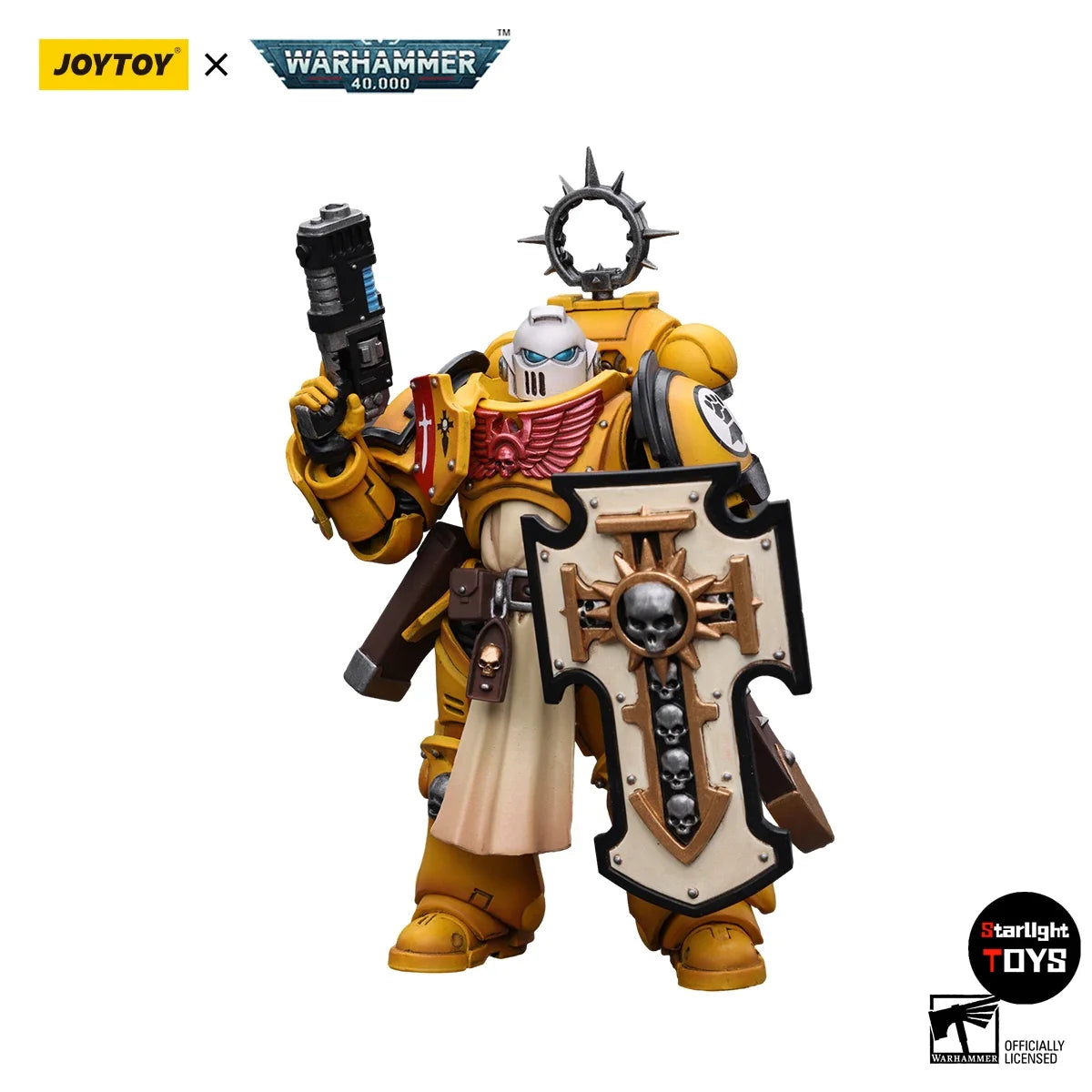 JOYTOY Warhammer 40K Primaris Space Marines Imperial Fists Bladeguard Veteran Model Toy 1/18 Action Figure