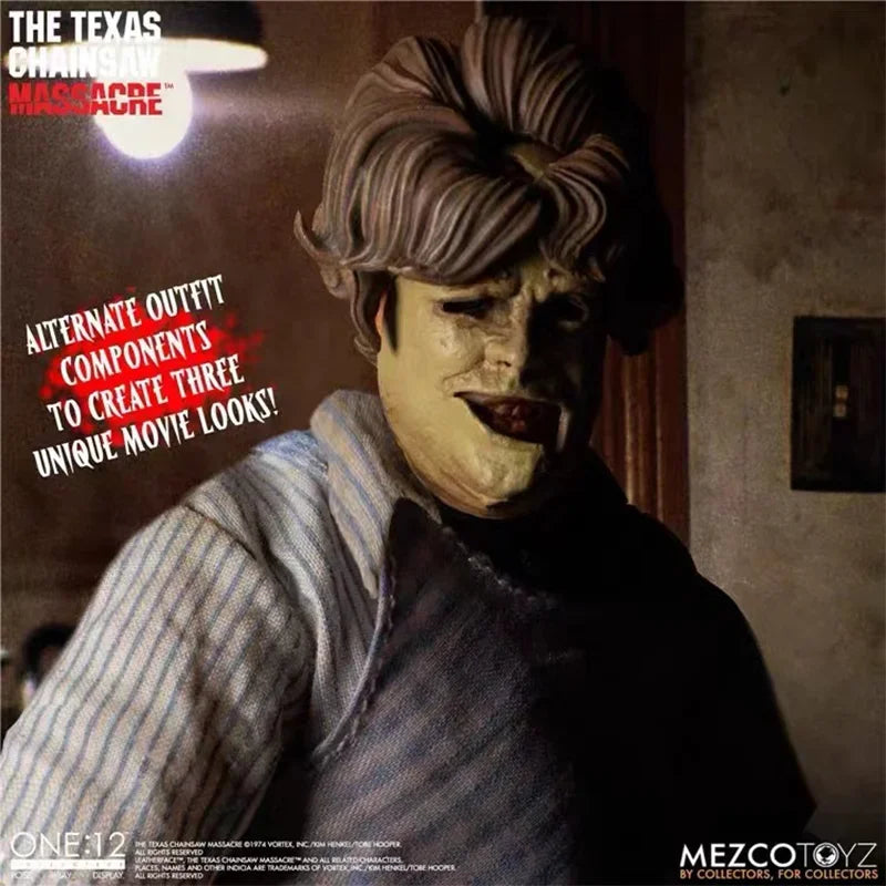 Original MEZCO ONE:12 LEATHERFACE Chainsaw Massacre Action Collectible Model Assemble Toys Gift