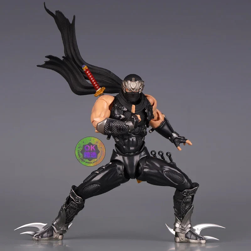 New OK version Kaiyodo Revoltech Yamaguchi Ninja Gaiden Aciton Figure Hayabusa Anime Figure Models Kit Collectible Gifts Custom