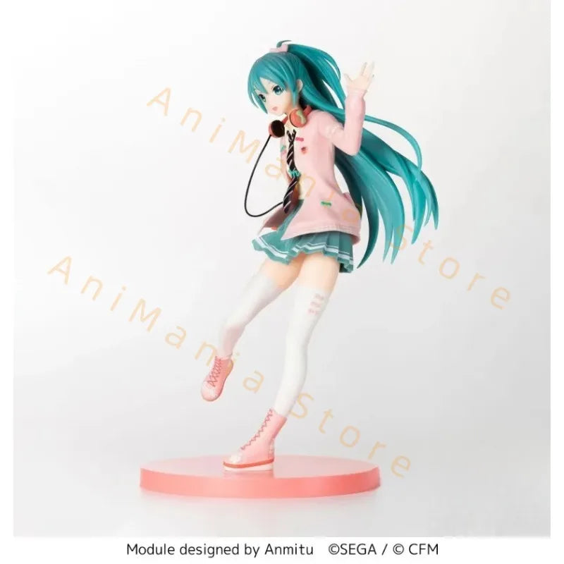 Hatsune Miku Anime Miku Ribbon Girl Project DIVA Arcade Future Tone Action Figures Model Figurine Original Figuarts