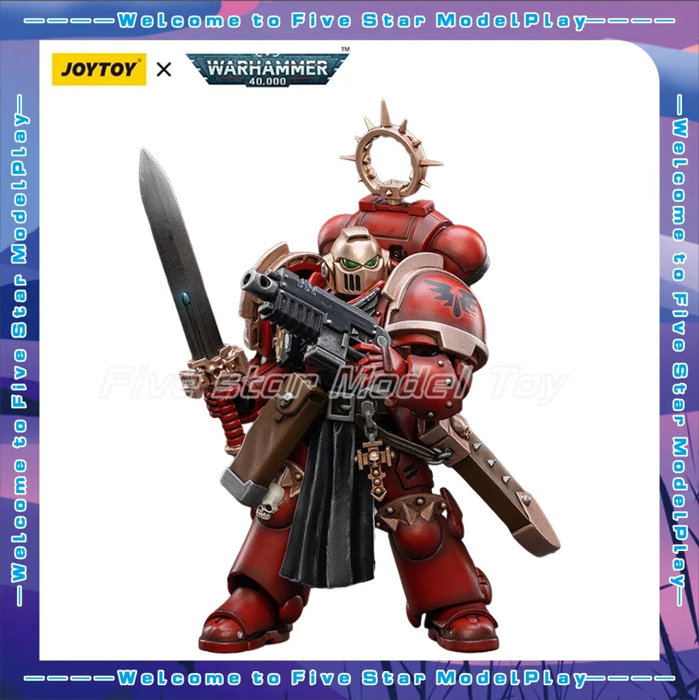 【FS】JOYTOY  Warhammer 40K  Scale 1/18 Action Figures Blood Angels Bladeguard Veteran   Models Toys Gifts
