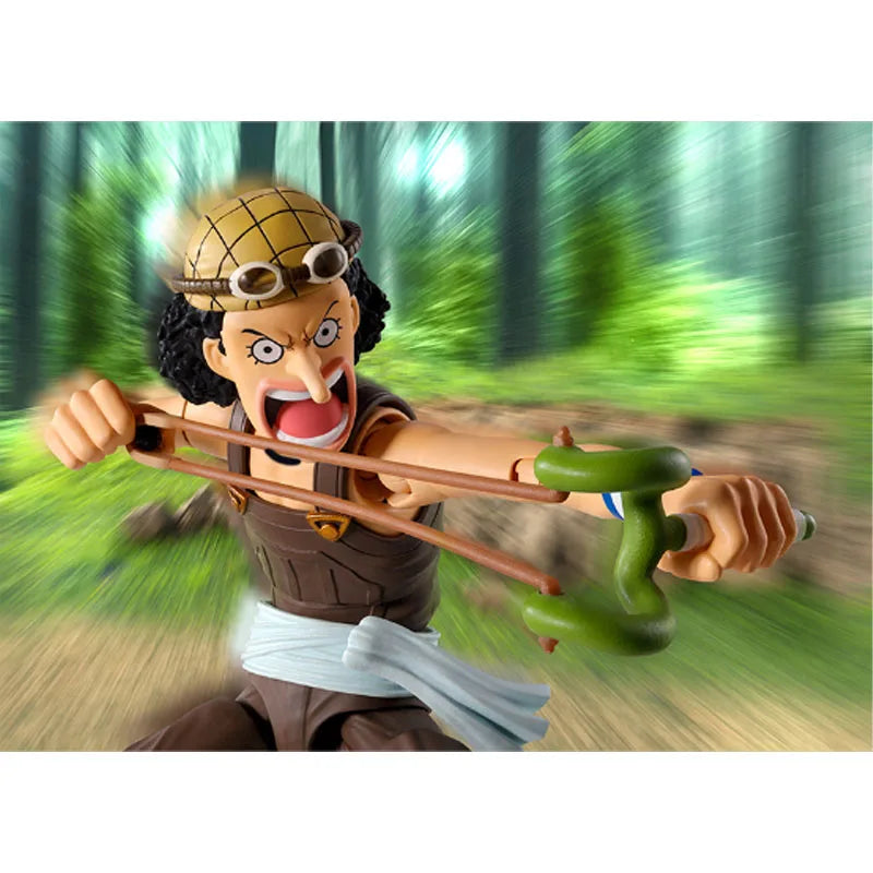 Bandai Original SHFiguarts Usopp 145mm Anime Action Figures Toys for Boys Christmas Gift Collectible Model Ornaments