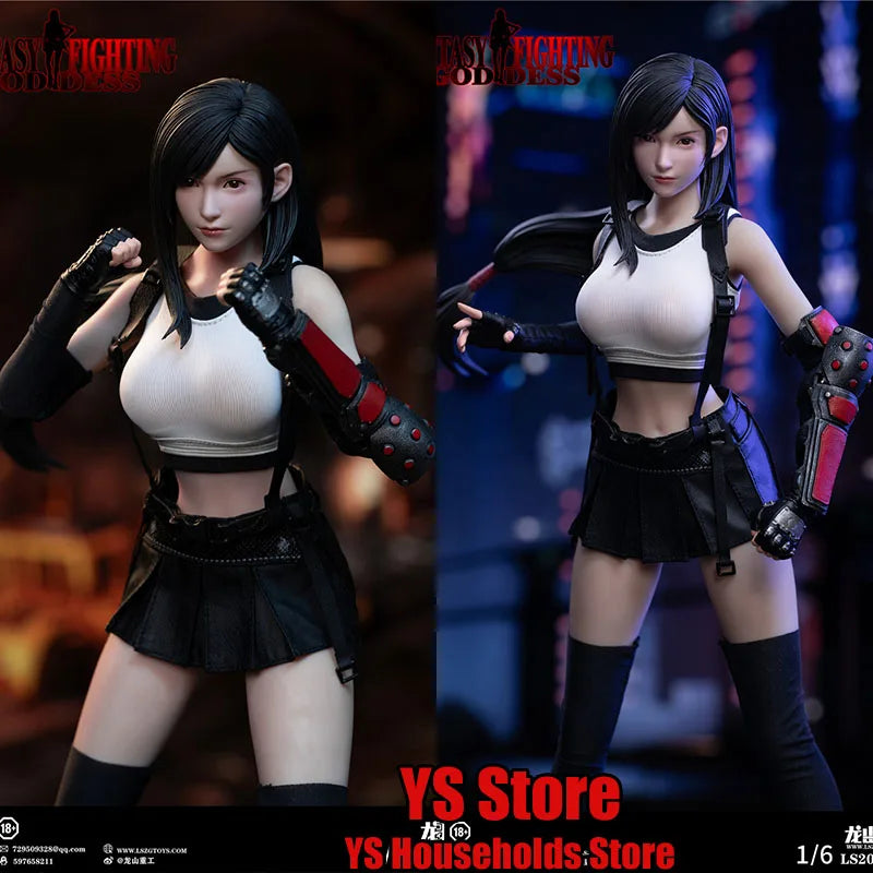 LS2023-TF 1/6 Goddess of Fighting Girl Tifa Action Figure Game Series Cool Handsome Soldier 12" Full Set Figurine Gifts Collects