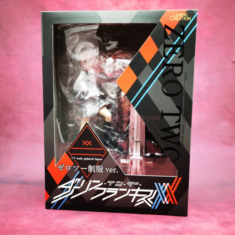 Darling In The Franxx 02 Model Dolls Figurines Backpack Uniform Anime Zero Two Pvc Action Figure Collectible Adult Kids Toy Gift