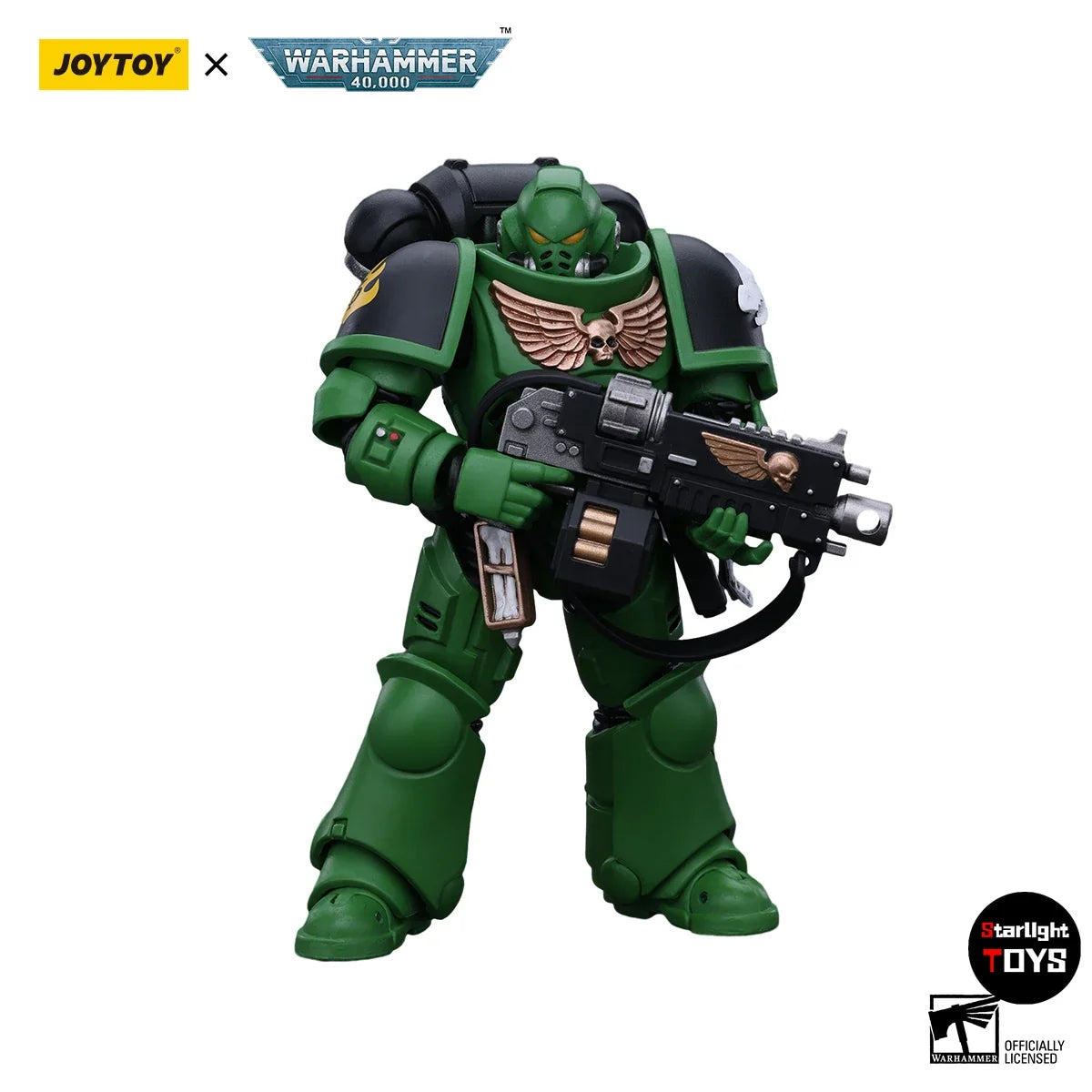 JOYTOY 1/18 Action Figure Warhammer 40K Salamanders Intercessors Brother Haecule Model Toy Gifts