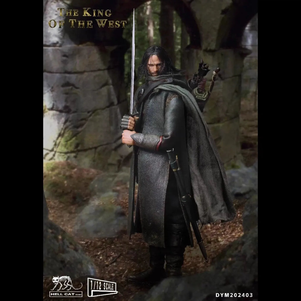 Hell Cat New 1/12 The King Of The West Action Figure 6-inch Aragorn Anime Figurine Soldier Statue Collectible Toys DYM202403