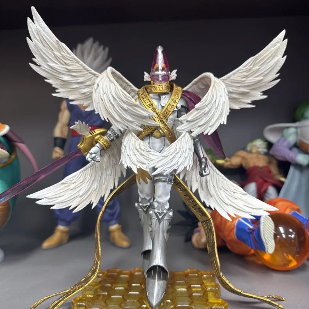 22cm/8.6in Anime Digimon Adventure Figure Entirely body Holy Angemon Action Figures Pvc Statue Collection Model Toys Gifts