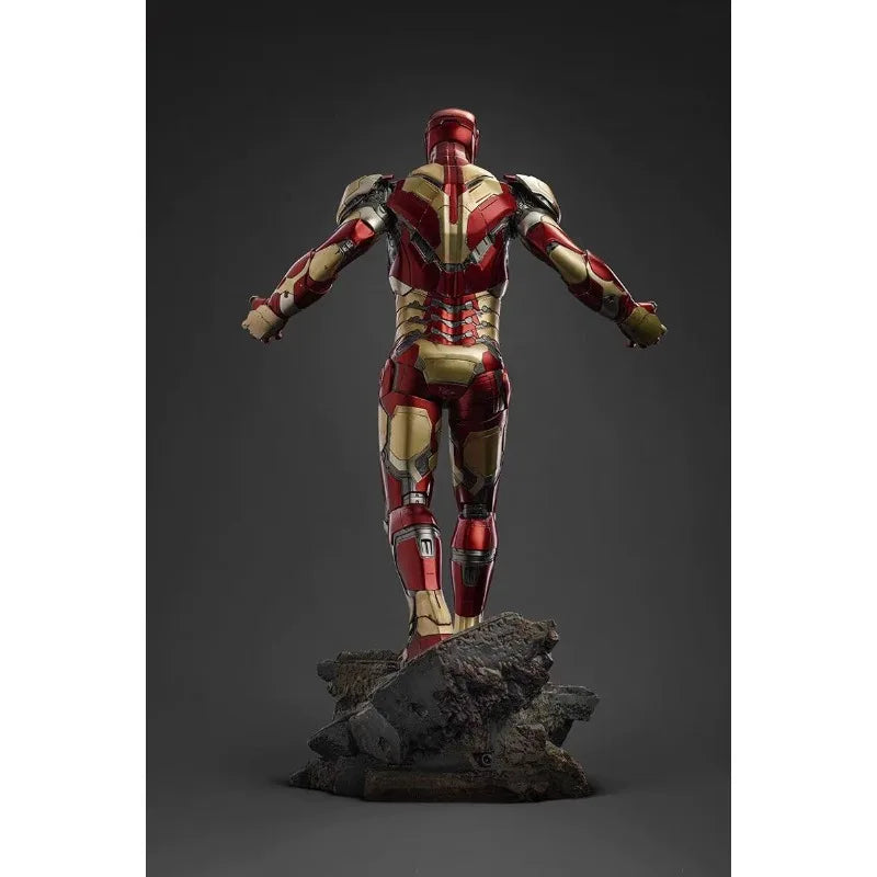 1/4 Marvel Comics Figure Iron Man Can Glow High-end Resin Anime Collection Model Desktop Ornaments Holiday Gifts Children Toys