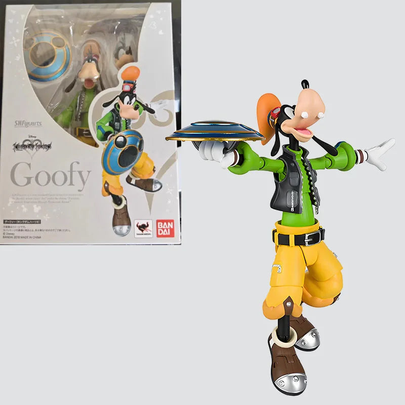 BANDAI GENUINE ORIGINAL SHF AMERICAN SERIES THE HEART OF THE KINGDOM 2 SOLA GOOFY DONALD  Action Figure Toys For Boys Girls